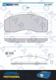 Комплект тормозных колодок FOMAR Friction FO 923481